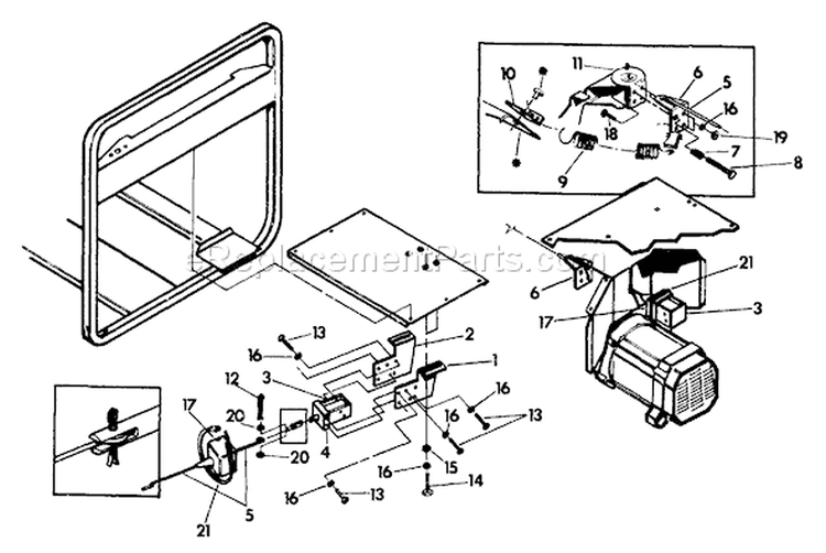 Page D Diagram and Parts List for 5566-2  Briggs and Stratton Generator